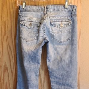 Rue 21, Bootcut,  Stretch, Faded Jeans, Size 1/2
